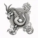 Capricorn tattoo design idea