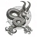 Capricorn tattoo design idea