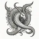 Capricorn tattoo design idea