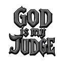 create cool lettering to create god is my judge tattoo design idea