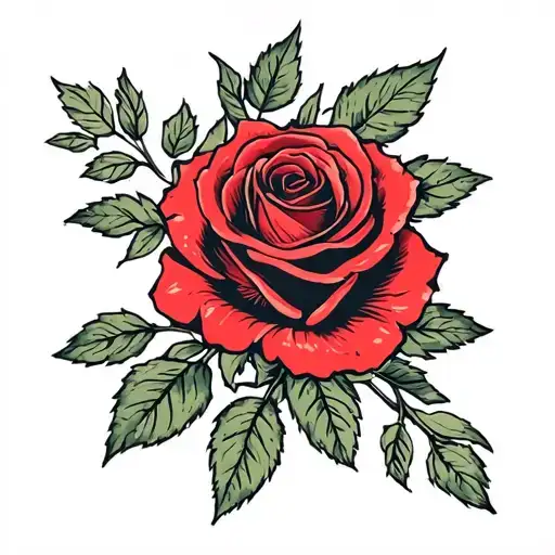socialist rose hand tattoo red tattoo design idea