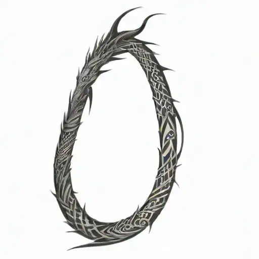 multi headed dragon above 3 horsemen symbol tattoo tattoo design idea