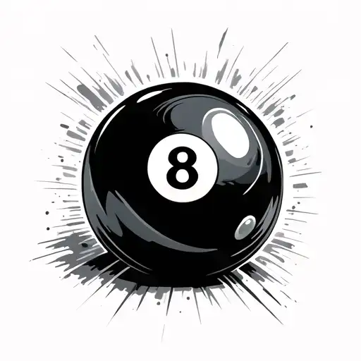 8 Ball tattoo design idea