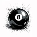 8 Ball tattoo design idea