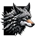 Phoenix And Wolf tattoo design idea