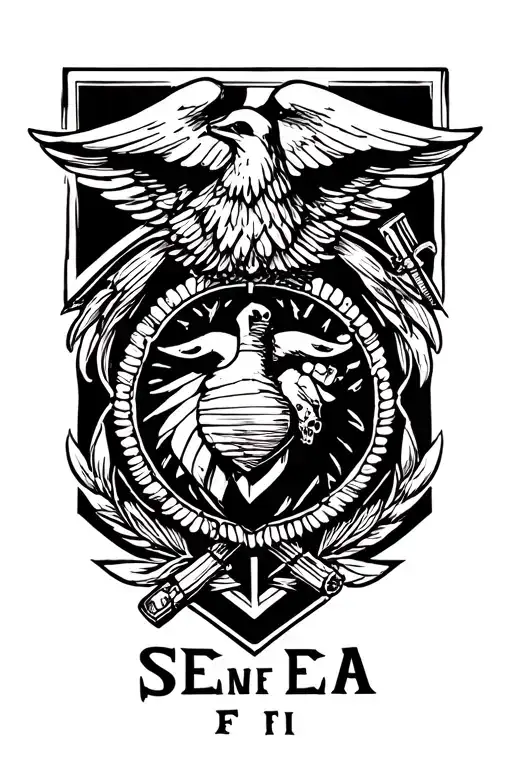 semper Fi EGA symbol on forearm tattoo tattoo design idea