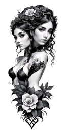 Gemini twins tattoo design idea