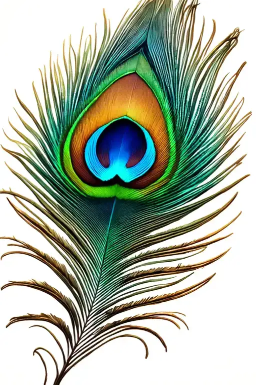 peacock feather,thirshul,louts and seven chakra symbol surrounded tattoo design idea