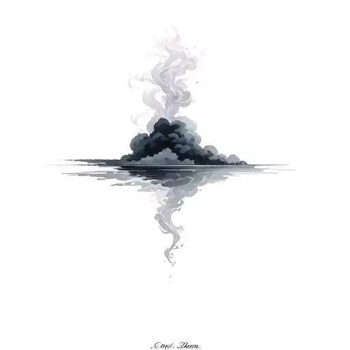 Coverup Clouds and Smoke tattoo design idea