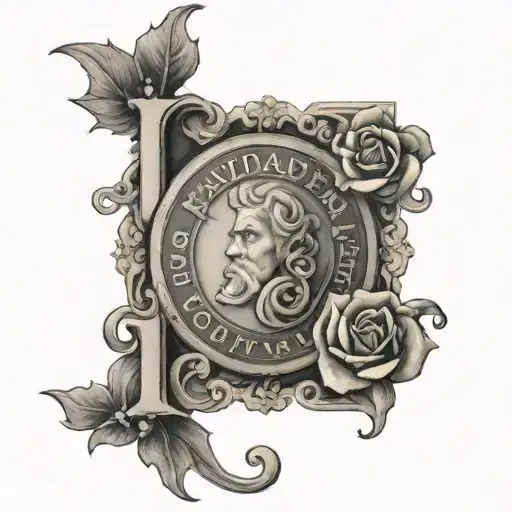 write the word 'saudade', Style middle age tattoo design idea