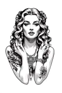 madonna tattoo design idea