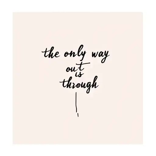 'the only way out is through' using a reflection tattoo design idea