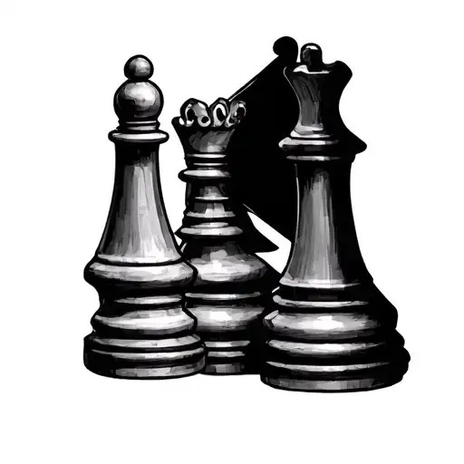 Queen Chess Piece tattoo design idea