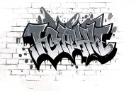 brick wall with graffiti tattoo design idea