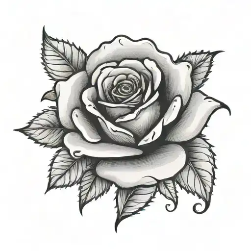 small rose 444 tattoo design idea