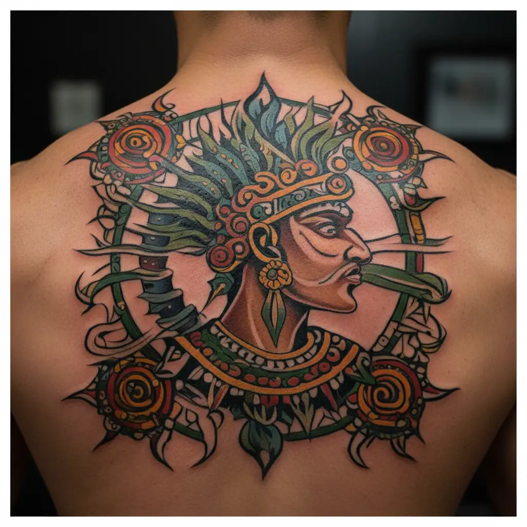 sun warrior clan rajput heritage tattoo design idea