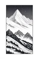 small mountain tattoo design idea