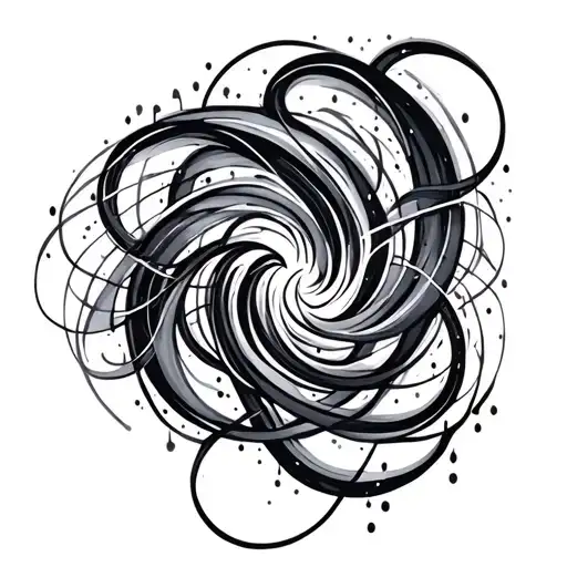 swirl morse code flowing tattoo design idea