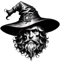 wizard hat tattoo design idea