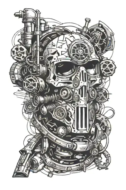 stalker radiation gear tattoo design idea