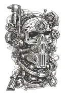 stalker radiation gear tattoo design idea
