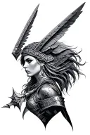 Valkyrie warrior tattoo design idea