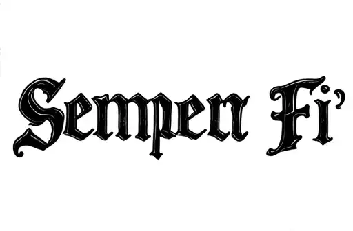 "Semper Fi" tattoo design idea