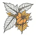 halloween colours , autumn leaves , october 4th 2024, wedding tattoo design idea