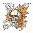 halloween colours , autumn leaves , october 4th 2024, wedding tattoo design idea