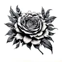 "present situation" bold lines tattoo design idea