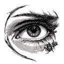 "present situation" bold lines tattoo design idea