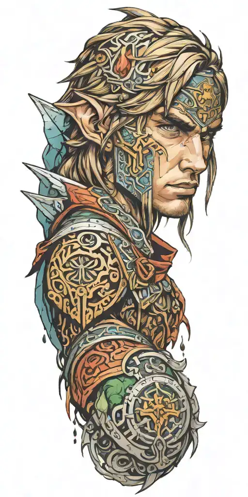 link tears of the kingdom tattoo design idea