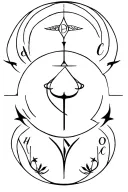 sagittarius, aquarius and virgo eith libra tattoo design idea