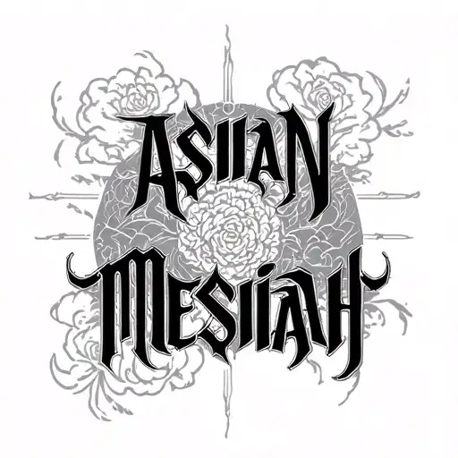 "ASIAN MESSIAH" GOTHIC tattoo design idea