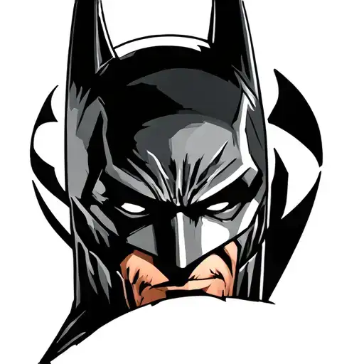 Batman mask tattoo design idea