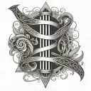 Yahweh written but with dna strand tattoo design idea