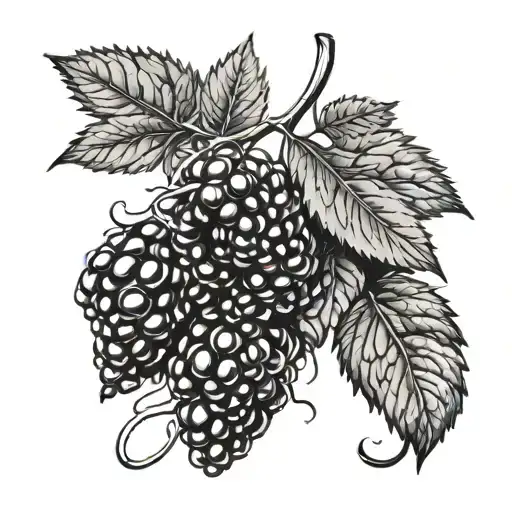 blackberries and smoke  tattoo design idea