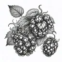 blackberries and smoke  tattoo design idea
