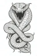evil snake tattoo tattoo design idea