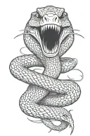 evil snake tattoo tattoo design idea