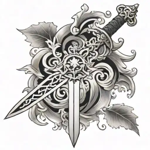 Black Clover Sword tattoo design idea