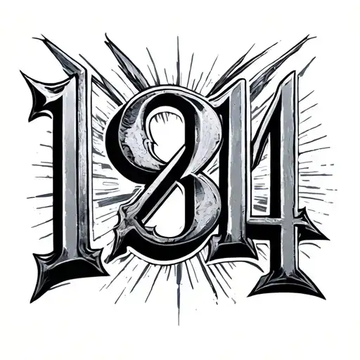 1984 Roman Numerals tattoo design idea