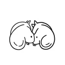 two roly-poly's humping each other side tattoo design idea