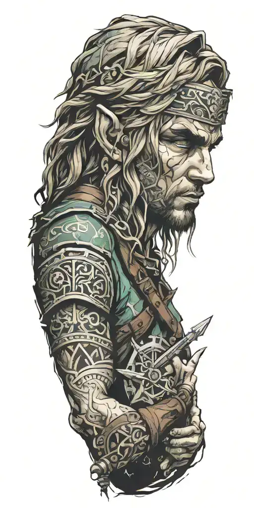 link tears of the kingdom tattoo design idea