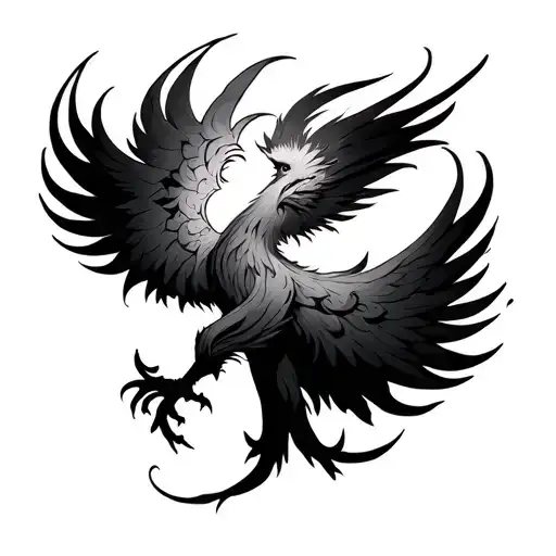 Order and chaos Phoenix for the forearm tattoo tattoo design idea