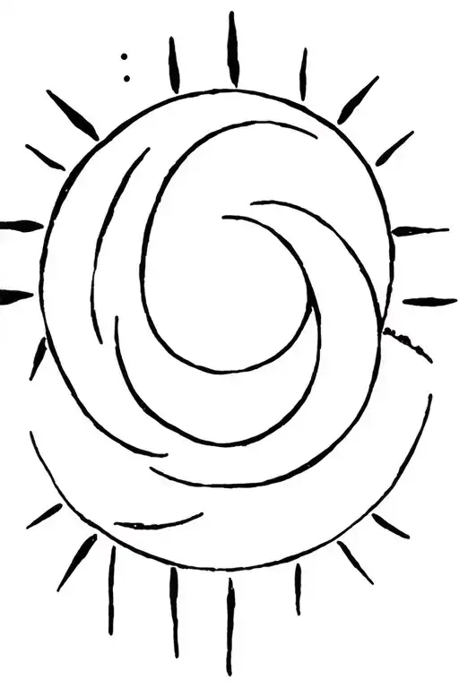 moon and sun tattoo design idea