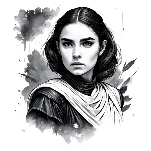 simple Padme tattoo design idea