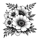 wedding anniversary flowers years 1 to 10 tattoo design idea