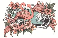 Flamingo tattoo design idea