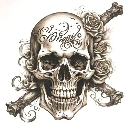death before dishoner in calligraphy style tattoo design idea